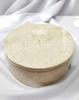 Round Beige Marble Stone Canister