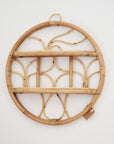 Large Round Rattan Shelf
