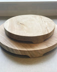 Round Rustic Teak Serving Board 30cm