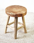 Small Cabana Rustic Teak Stool 45cm
