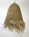 Small Natural Seagrass Fringe Pendant