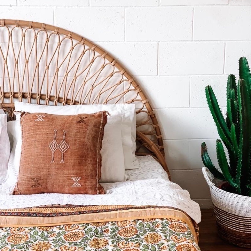 rattan bedhead