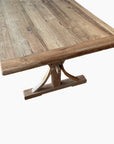 Teak Timber Curved Cross Leg Dining Table 2m x 1m | Made To Order