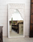 White Indian Arch Mirror 100x200cm
