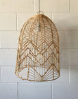 Small Zig Zag Rattan Pendant | Made To Order